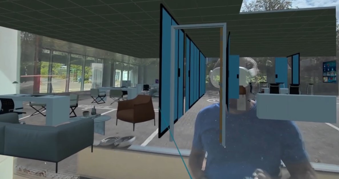 New glazed partition, dropped into the real office — offices & commercial visualised in augmented reality with Site Vision AR